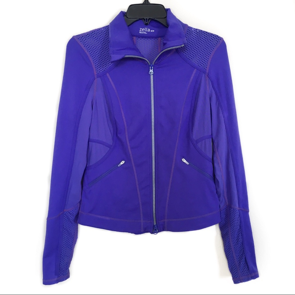 NWOT Zella Purple Double Mesh Performance Jacket